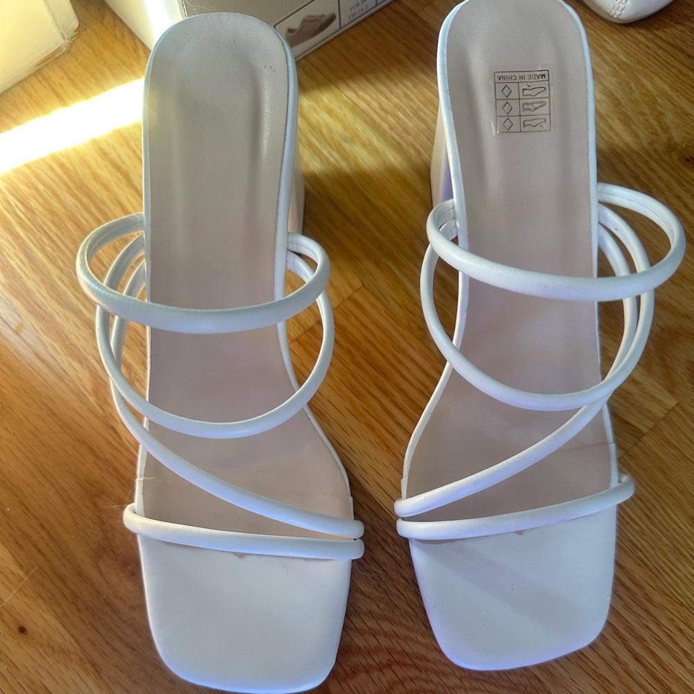 White sandals